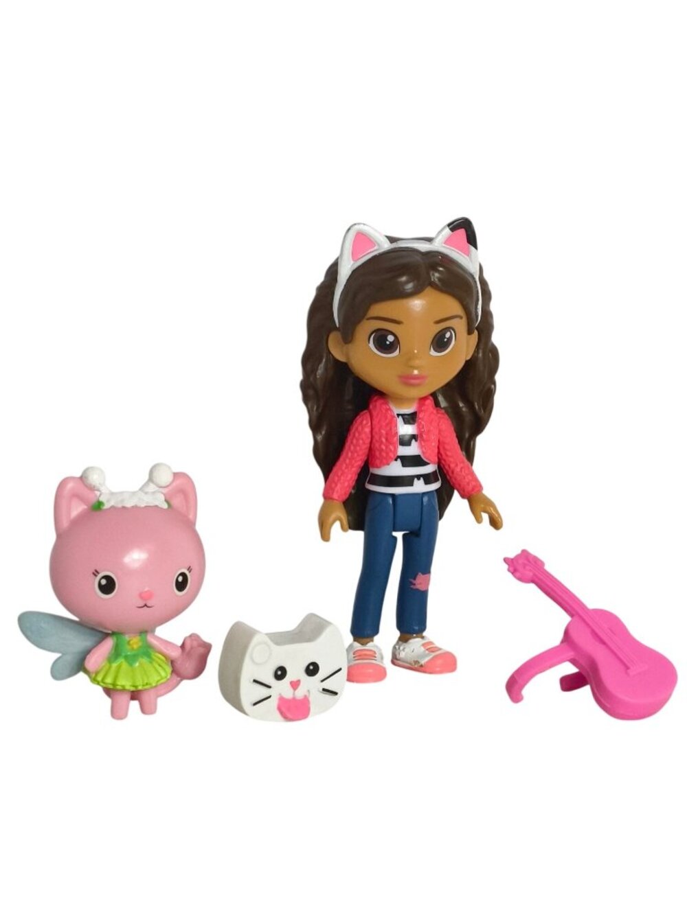 Gabbys Dollhouse Gabby Kitty Fairy Pink Guitar Cat Bag Toy Set Accessories